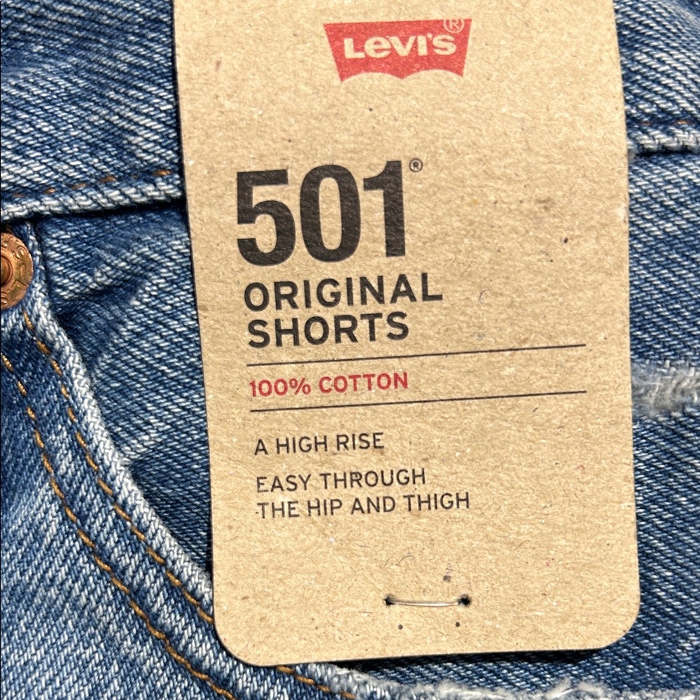 Levi's Distressed Blue Jean Shorts - Picture 2 of 6